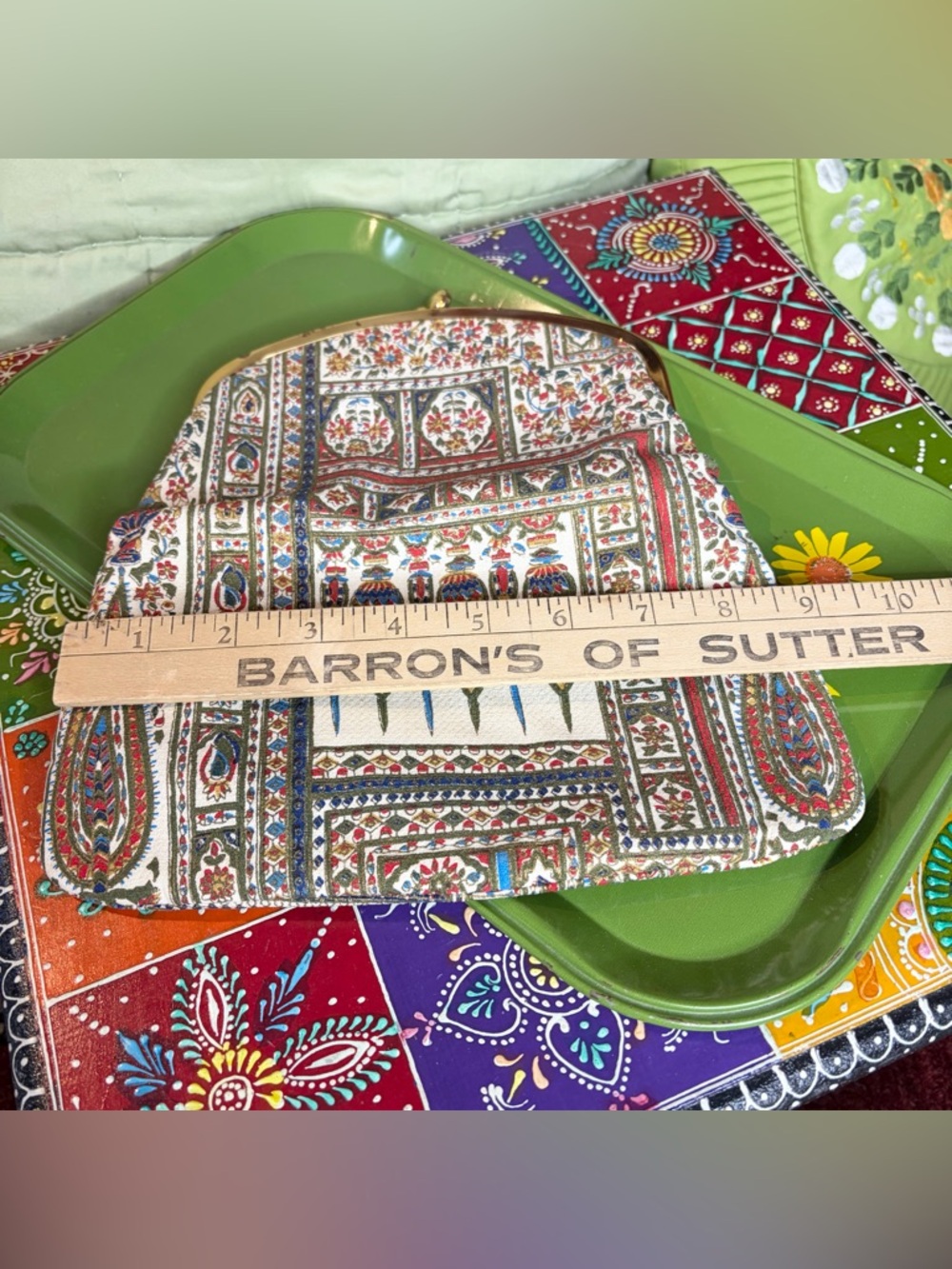 60s Tapestry Print Clutch - Picture 6 of 7